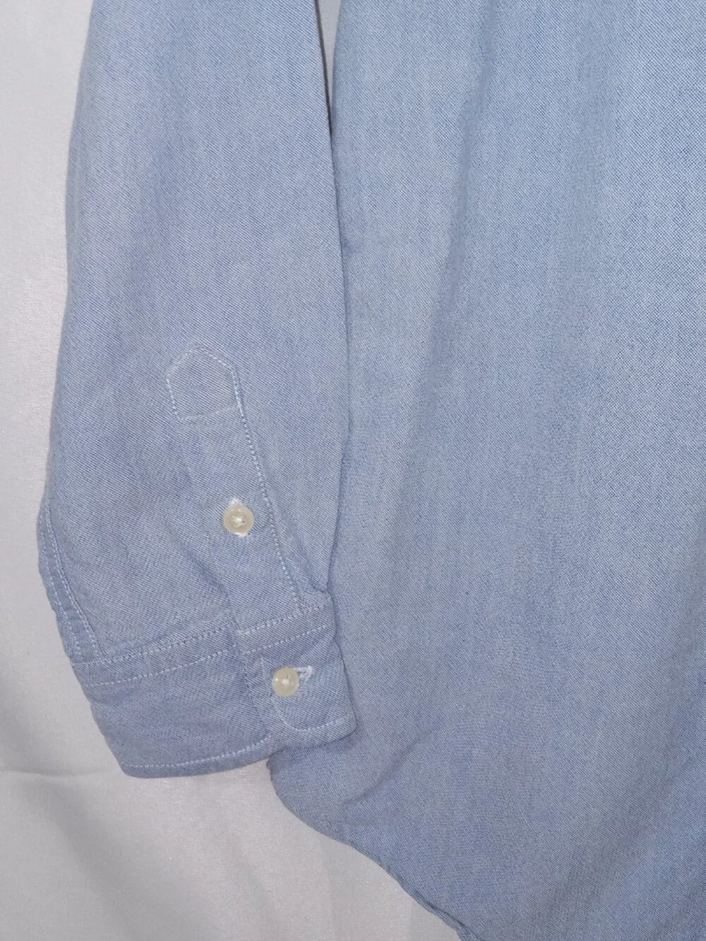 Ralph Lauren Boy's Size 12 Chambray Blue Cotton Button Down Polo Preppy